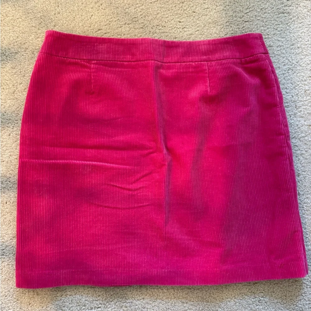 Boden Hot Pink Corduroy Mini Skirt with Buckle Straps